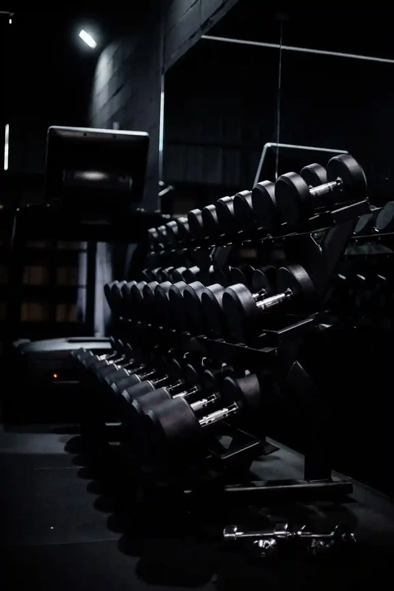 Rack de mancuernas en Personal Training Club